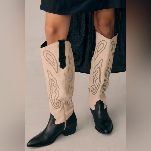 Pilcro Contrast Tall Western Boots - Picture 15 of 16